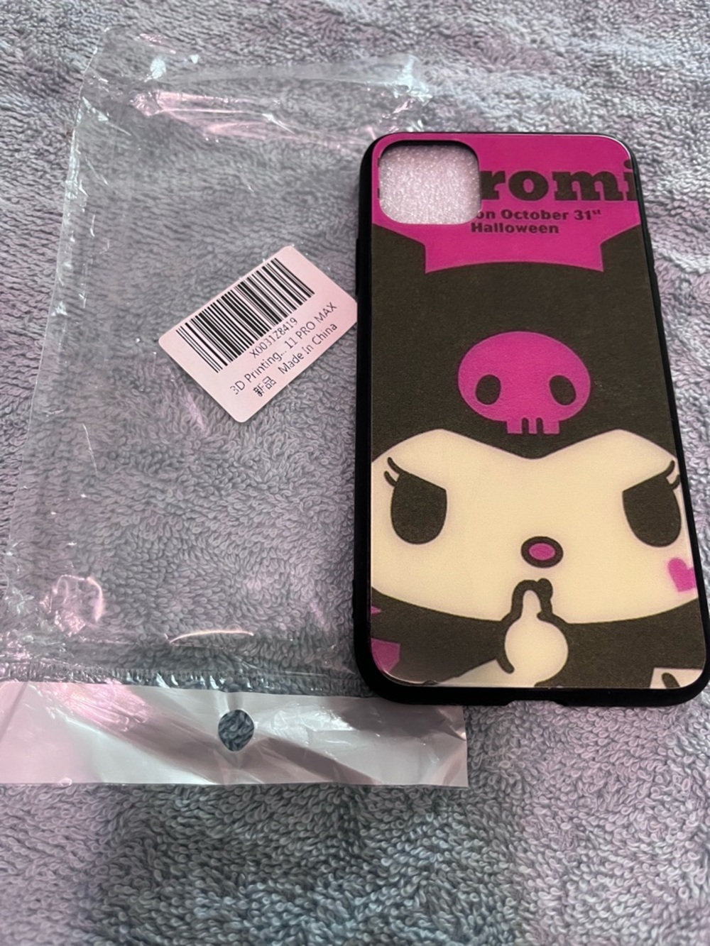 Kuromi Pink & Black Cartoon iPhone Case - Compatible with iPhone 11 Pro Max